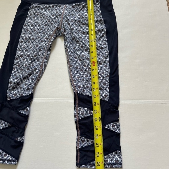 Athleta Leggings Geometric Capri Blue Large - Picture 6 of 8